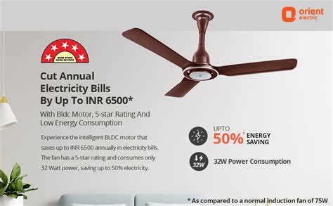 Buy Orient Electric I Float 1200mm 32W Intelligent BLDC Ceiling Fan for ...