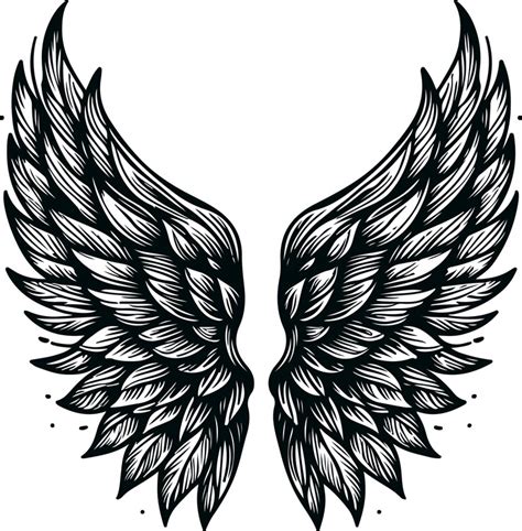 Angel wings black and white logo icon graphic concept vector ...