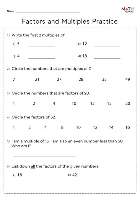 Image result for Multiple and Factor Math