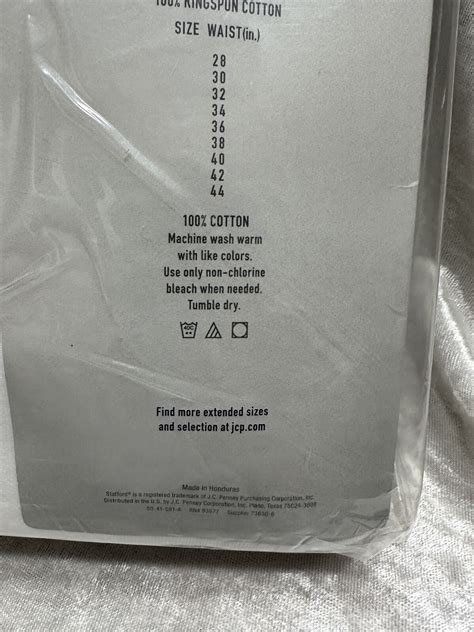 Stafford JCPenney Men's full cut white Briefs underwear 42 waist 6 pack ...