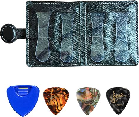 Wallet-type soft leather guitar pick holder, India | Ubuy