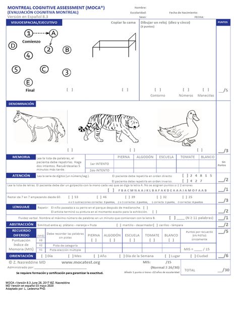 Moca Test Online 的图像结果