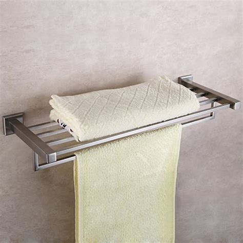 Fortune 24 Inch Wall Mounted Stainless Steel Towel Rack with Towel Rod ...