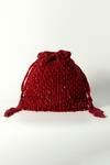 Buy Red Crystals, Beads Rosa Fringe Encrusted Potli Bag by The Tan Clan ...