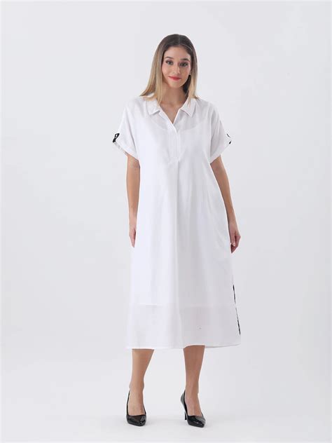 White cotton oversize dress