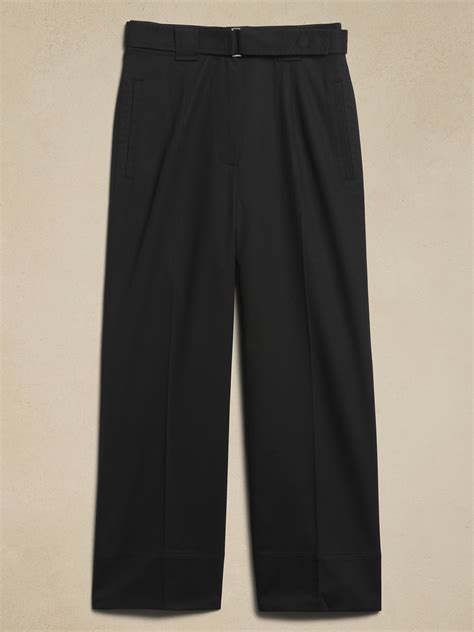 Oceanside Wide-Leg Cropped Pant | Banana Republic