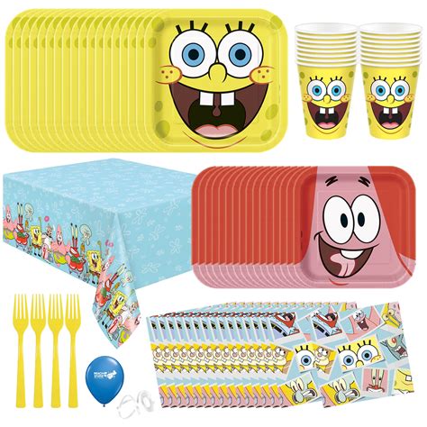 SpongeBob Birthday Party Supplies Bundle SpongeBob Plates SpongeBob ...