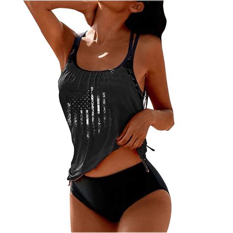 YanHoo Tankini Swimsuit for Women Two Piece Bikini Tummy Control ...