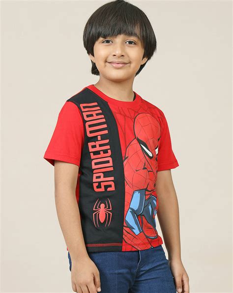 Spiderman Printed Regular Fit Tshirt For Boys – Kidsville