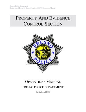 Fillable Online PROPERTY AND EVIDENCE CONTROL SECTION Fax Email Print ...