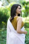 Cinnamon Rose Orange Sleeveless Blouse - I Love Sarees