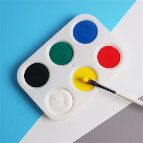 Buy 6 Well 4pcs Paint Palette White Mixing Palette Tray For Kids Art ...