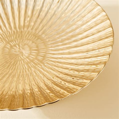 Buy Hoovu Flor Metal Ribbed Decorative Bowl from Home Centre at just ...