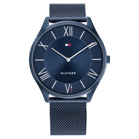 Buy Online Tommy Hilfiger Blue Dial Blue Stainless Steel Strap Watch ...