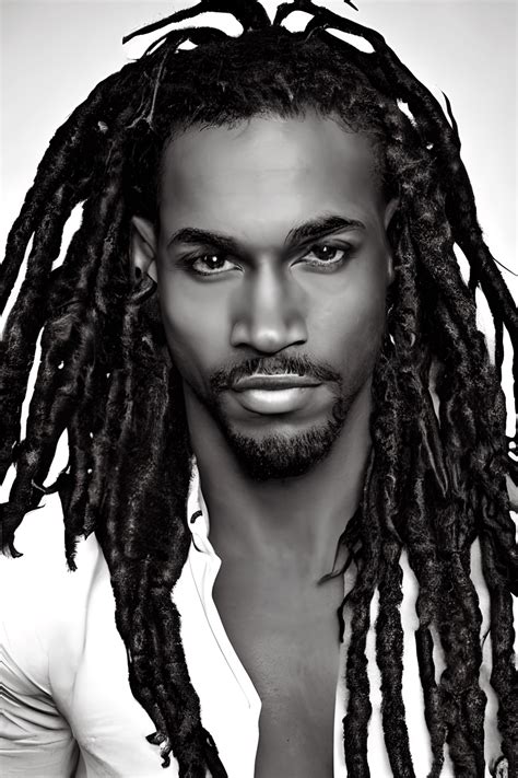 Handsome Black Man with Dreads and Hazel Eyes · Creative Fabrica