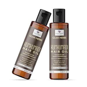 Buy GLAM HERBS Kumkumadi Hair Oil100ml Pack of 2| Ayurvedic Herb ...