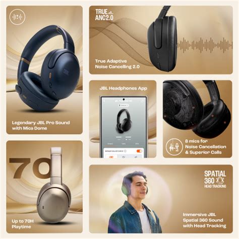 JBL Tour One M3 Over Ear Headphones with ANC 2.0, Hi-Res LDAC Audio ...