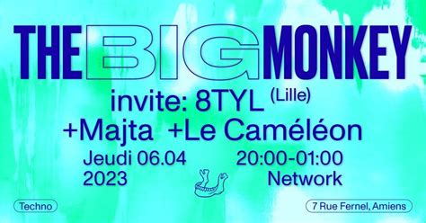 The Big Monkey // Invite 8tyl - Le Camélon & Majta, Network, Amiens, 6 ...
