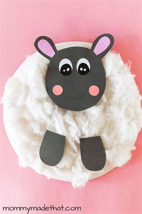 Paper Plate Sheep (With Free Printable Template)