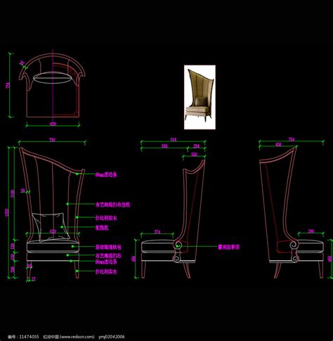 美式餐椅CAD椅子图片下载_红动中国
