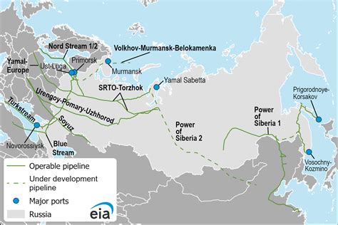 Russia’s natural gas and coal exports have been decreasing and shifting ...