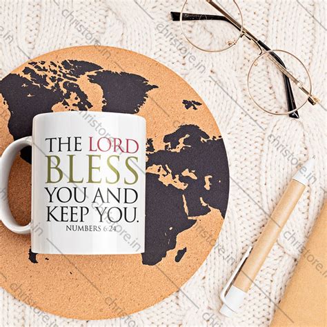 Heavenly Blessings: Numbers 6:24 Ceramic Coffee Mug - Tranquil White ...