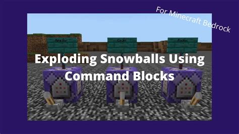 Minecraft Exploding Snowball Command 的图像结果