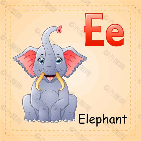 大象英语单词图片平面广告素材免费下载(图片编号:8655185)-六图网