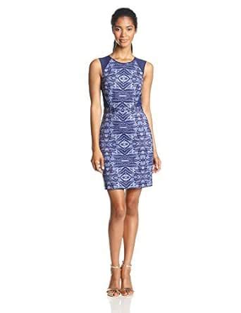 Buy Ali Ro Women's Snake Print Body-Con Sheer-Inset Dress at Amazon.in