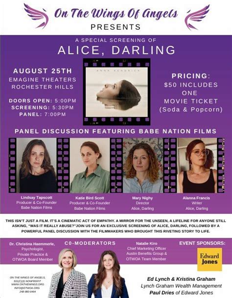 On The Wings of Angels Movie Night: Alice, Darling, Emagine Theater ...