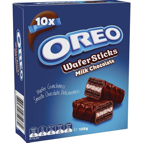 Oreo Milk Chocolate Wafer Stick Cookies 10 Pack 128g | Woolworths