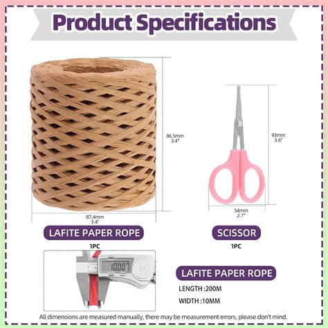 Swpeet Beautifu 1 Roll Light Coffee 218 Yards Raffia India | Ubuy