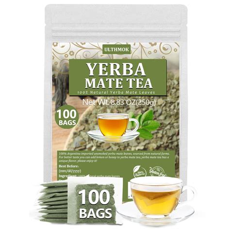 Snapklik.com : Premium 100 Unsmoked Yerba Mate Tea Bags, Made