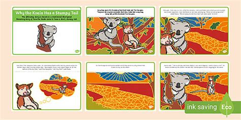 Why the Koala Has a Stumpy Tail Story Cards (teacher made)