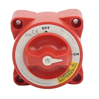 Battery Selector Switch, Knob Battery Isolator Switch 32VDC 4 Studs On ...