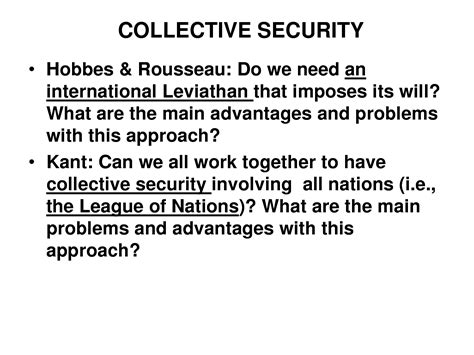 Collective Security League Of Nations