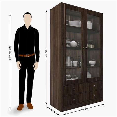 Buy Helios Shokki Crockery Unit - Brown from Helios by Home Centre at ...