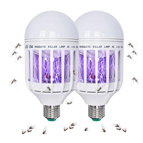 Amazon.com : 2 Pack Bug Zapper Light Bulbs, Mosquito Light Bulb Zapper ...
