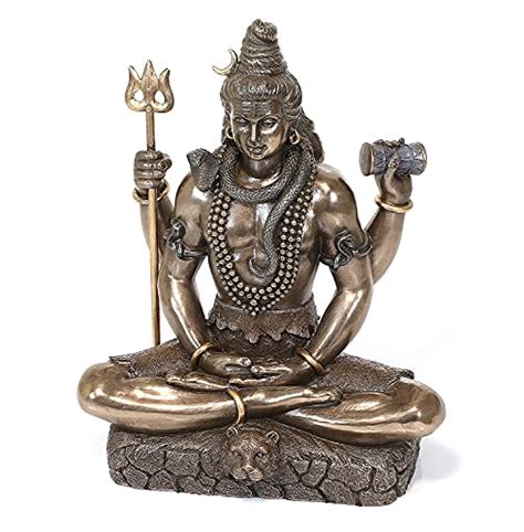 Buy Kaka jiji Handicraft Bronze Intuitive Seated Lord Shiva Decorative ...