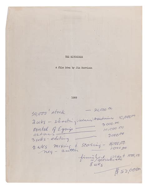 Image result for Jim Morrison Script