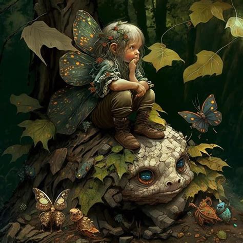 Fairies Elves, Fairy Art, Flat Illustration, Cute Funny Animals ...