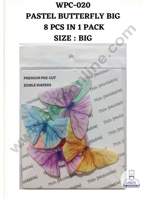 Cake Decor Edible Pre Cut Wafer Paper - Pastel Butterfly Cake Topper ...