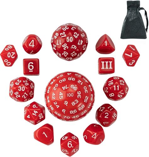 Amazon.com: Poludie 15 Pieces Complete Polyhedral DND Dice Set D3-D100 ...