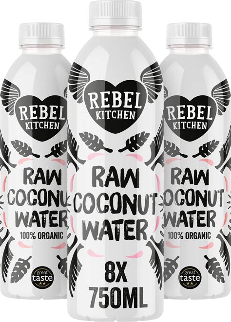 Rebel Kitchen - Raw Coconut Water - 100% Organic Coconut Water - 8 x ...