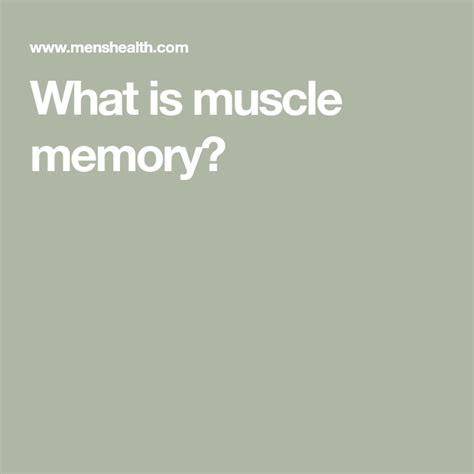 Image result for Muscle Memory Examples
