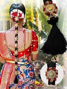 Beera Bharatanatyam Savaram & Kunjalam Kemp Ready Jada Set Hair ...