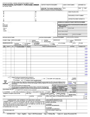 Fillable Online documents dgs ca std form 65. purchasing authority ...
