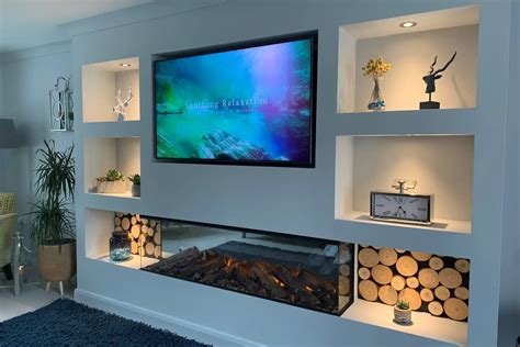 Media Walls for Gas Fires - Centreline Fires
