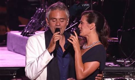 Andrea Bocelli sings with wife Veronica who he calls 'my beautiful love ...