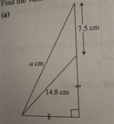 Find a cm using Pythagorean theorem - Brainly.in